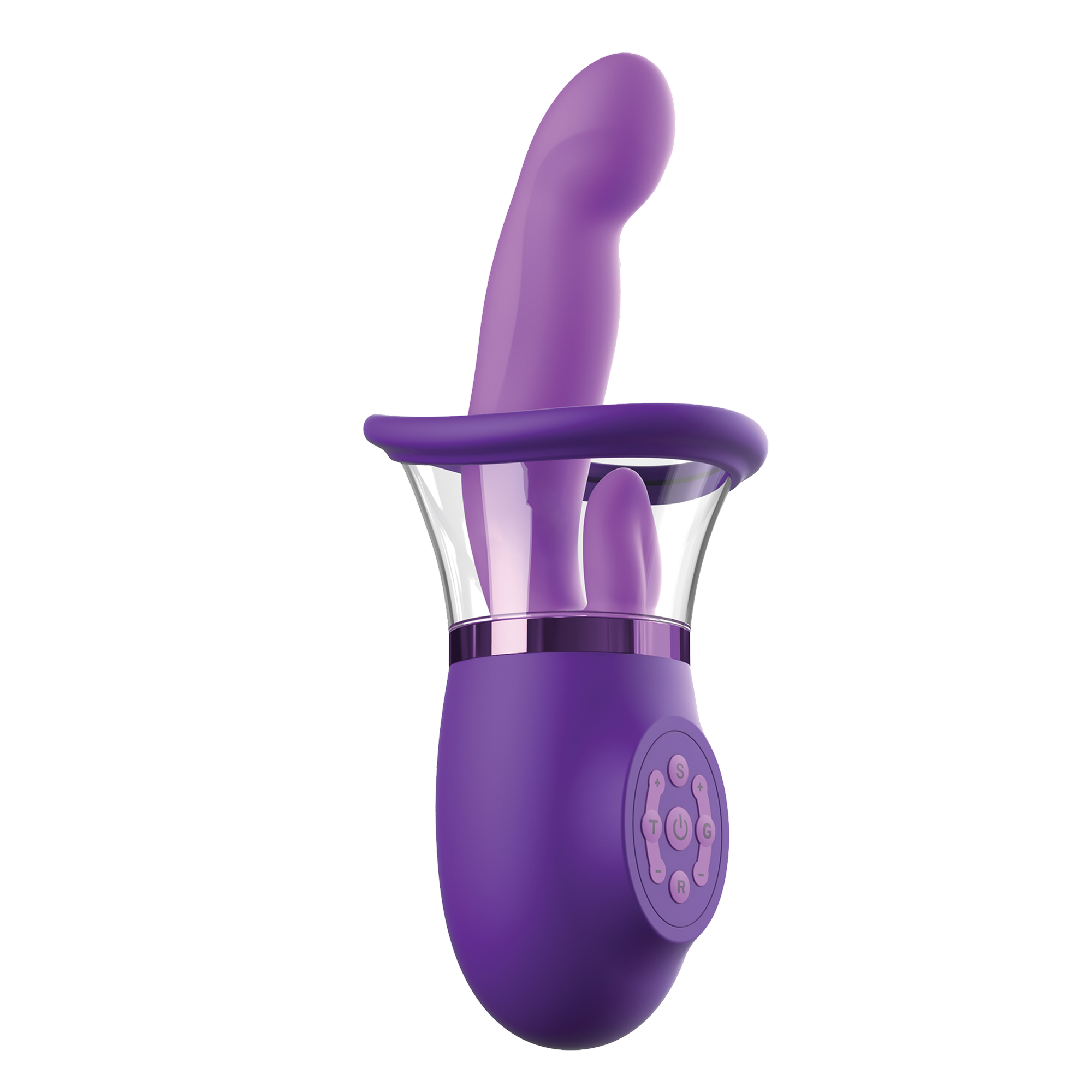 Fantasy For Her Ultimate Pleasure Pro Plus lila G-punktsvibrator med sugkopp och vibrerande tunga
