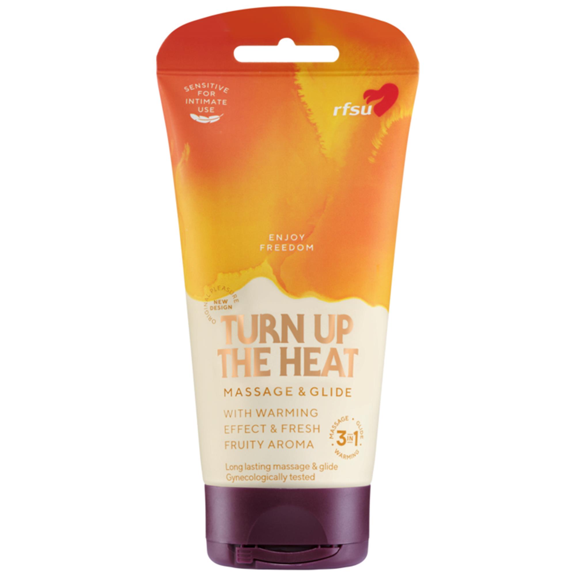 RFSU Turn Up The Heat 150ml vattenbaserat glidmedel och massagegel med värmande effekt