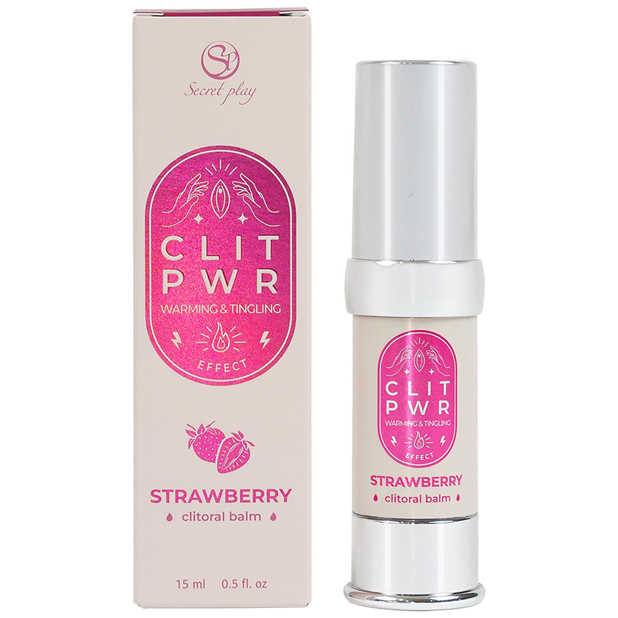 Secret Play Clit Pwr Clitoral Balm 15ml Strawberry förpackning