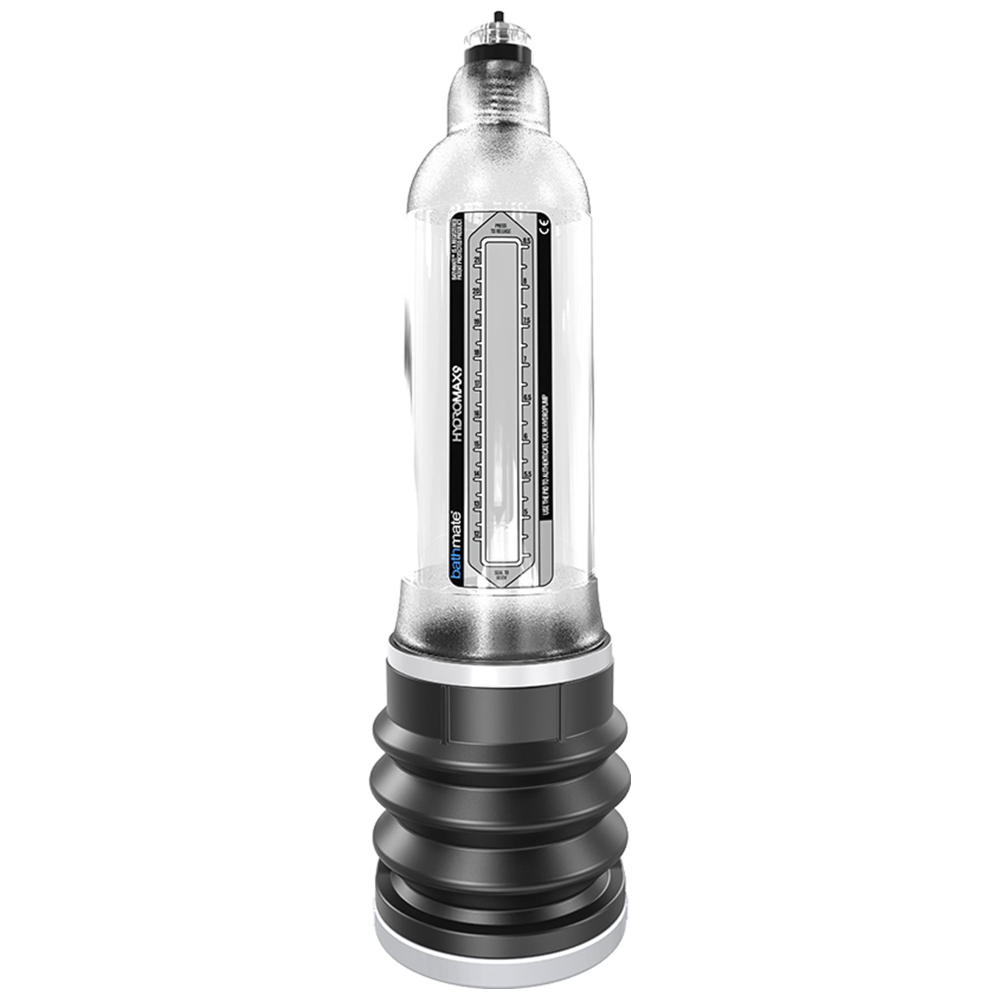 Bathmate Hydromax 9 Clear – transparent penispump framifrån
