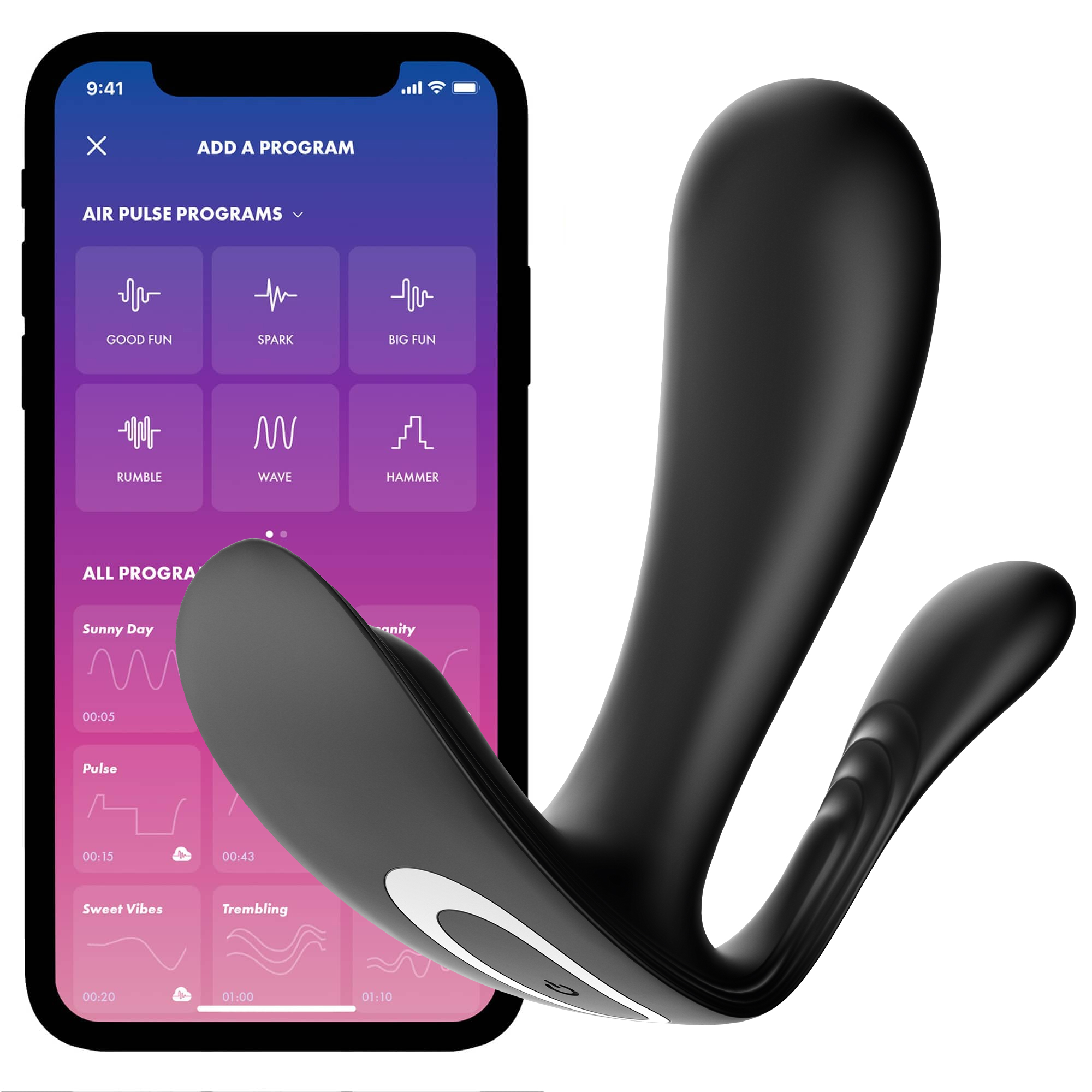 Satisfyer Top Secret+ Black vibrator i svart färg