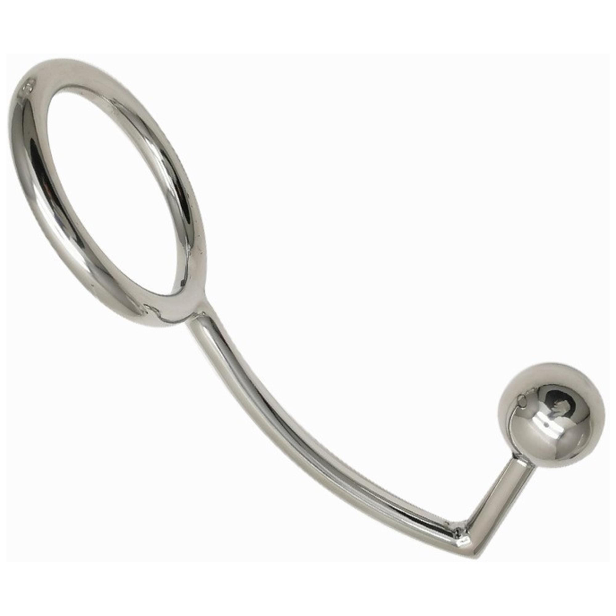 Cave Master Anal Hook Simple 3 i rostfritt stål med rundkulhuvud och bondageögla
