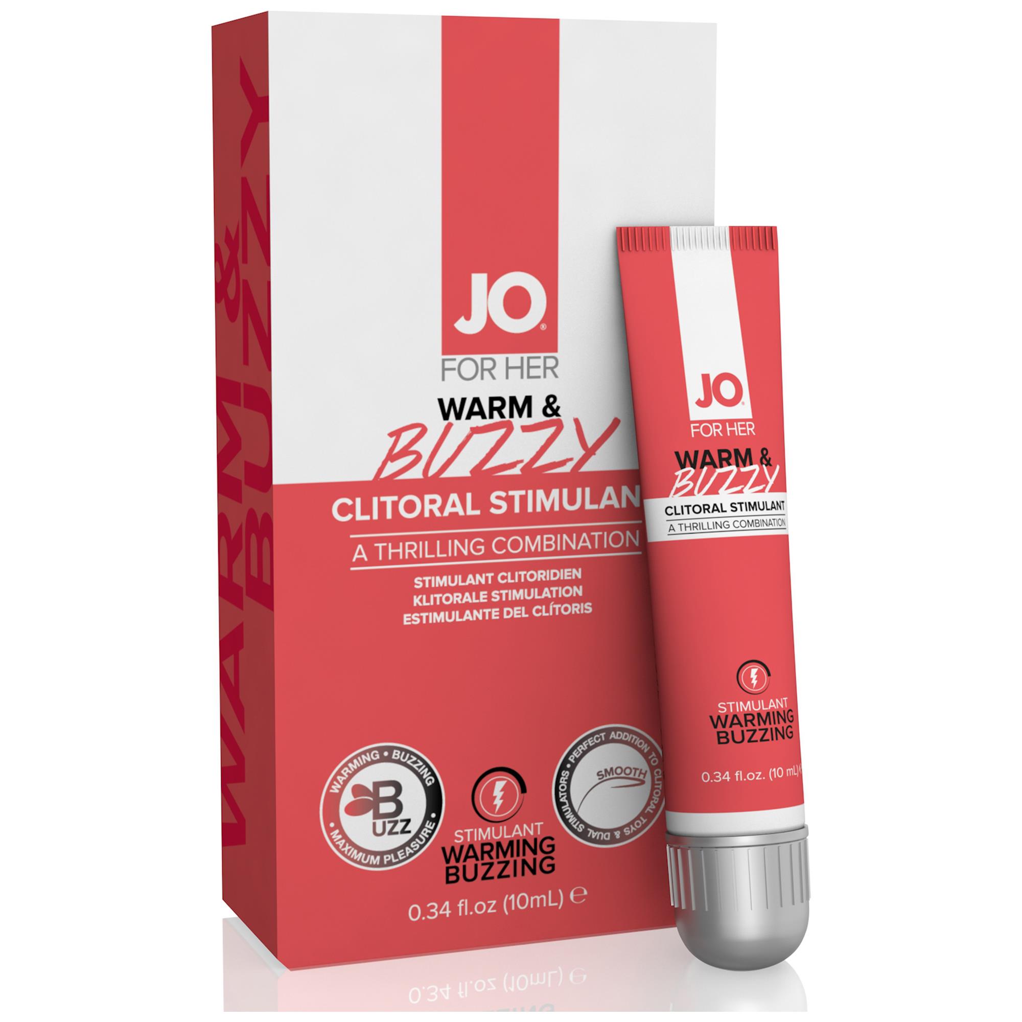 System Jo Clitoral Stimulant Warm and Buzzy 10ml förpackning