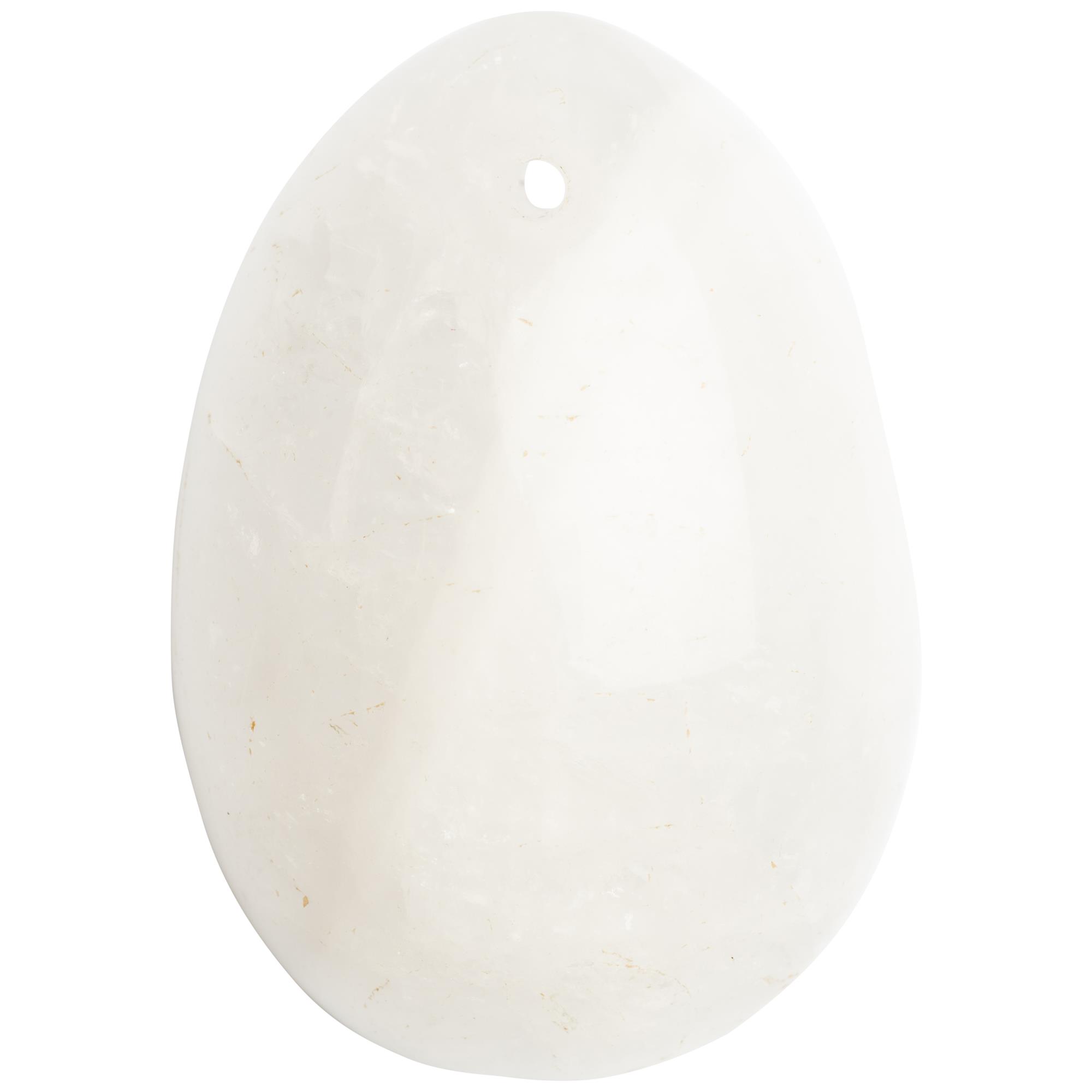 Yoni Egg Clear Quartz M från La Gemmes i genomskinlig bergkristall
