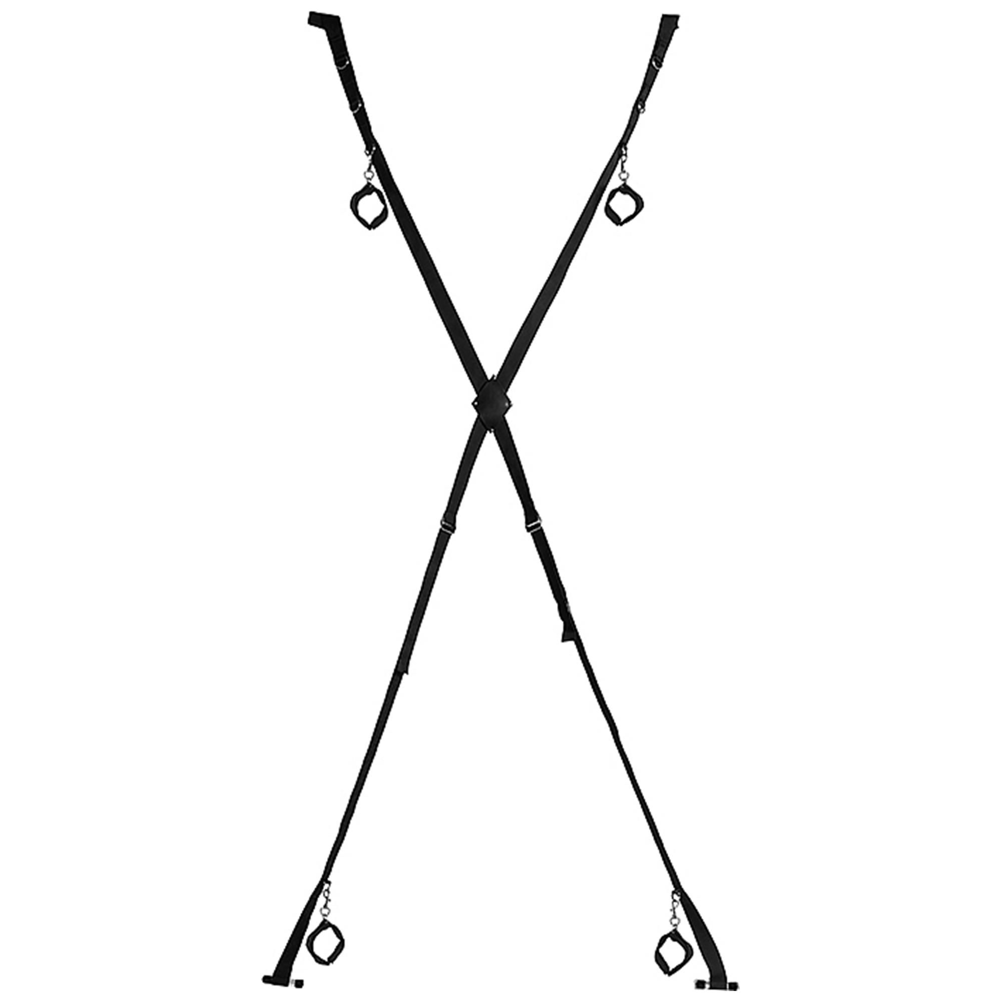 Over The Door Bondage Cross Black från Ouch, svart bondage-kors för dörrmontage