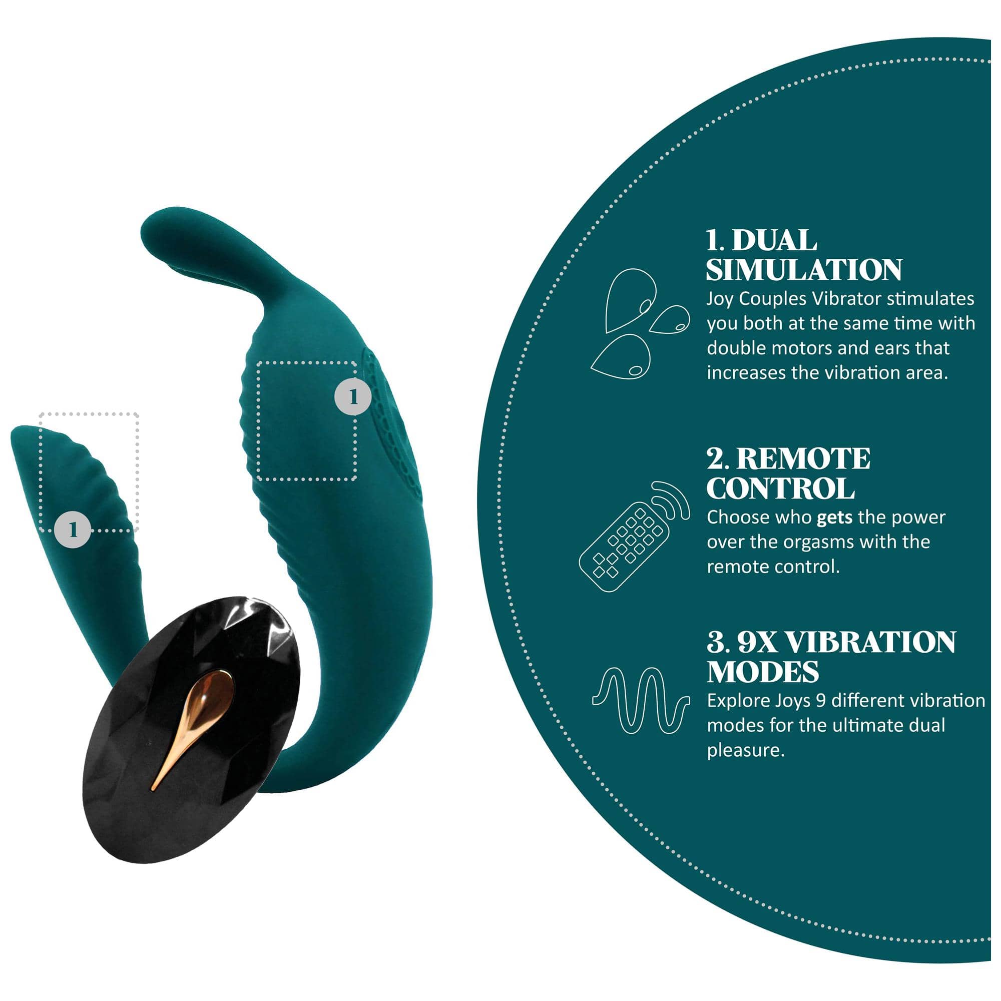 Envy. Vibes Joy Couples Vibrator med fjärrkontroll