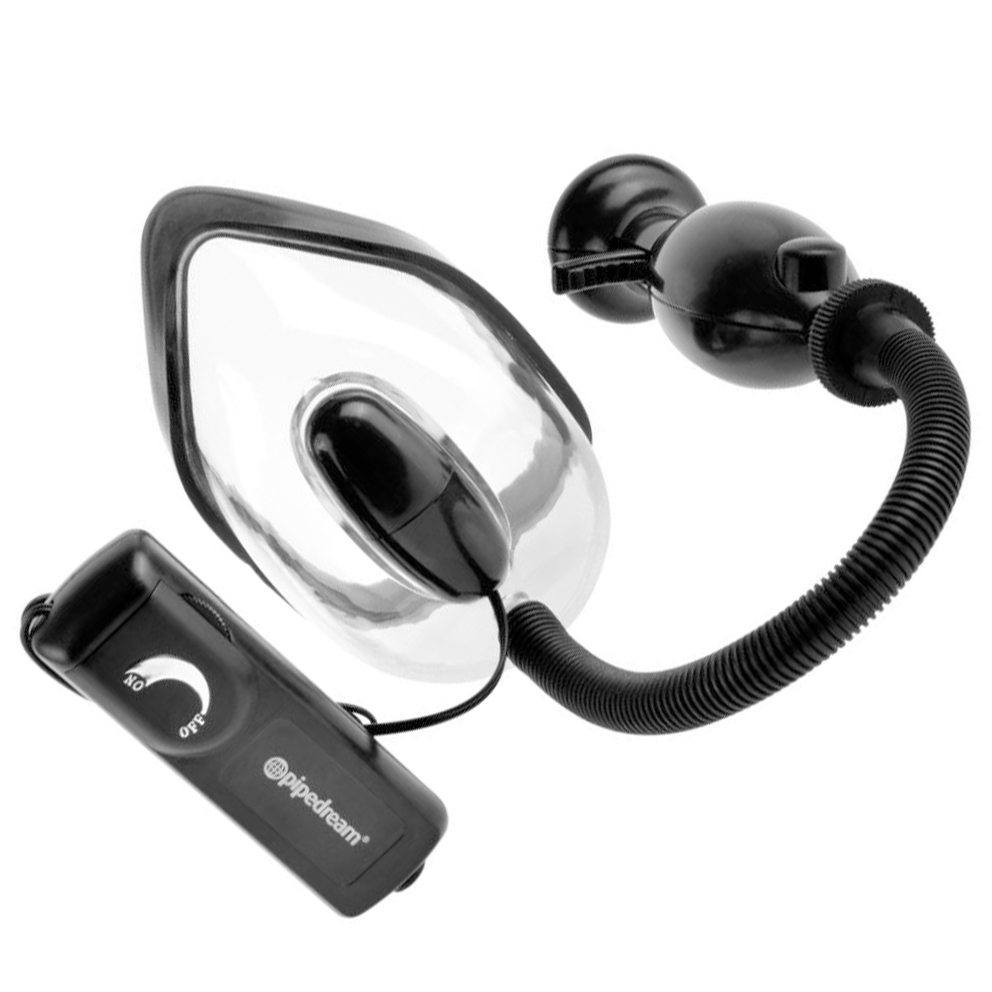 FF Extreme Vibrating Pussy Pump från Fetish Fantasy, transparent munstycke med vibrationsenhet