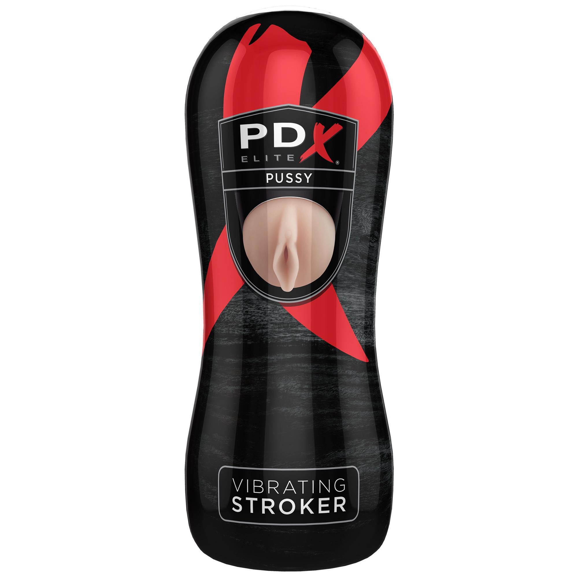 Vibrating Pussy Stroker från Pipedream Extreme i Fanta Flesh-material med bulletvibrator
