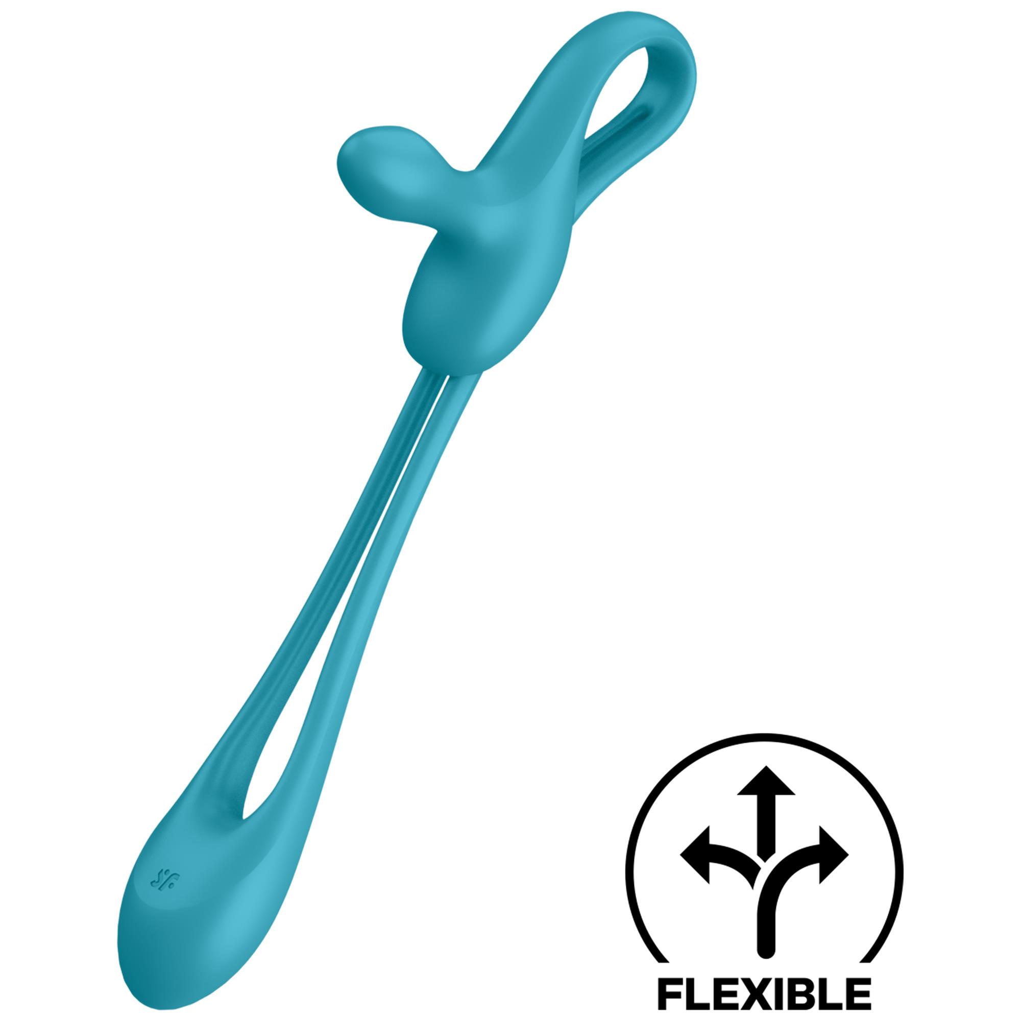Satisfyer Plug And Play 1 i blå färg mot vit bakgrund