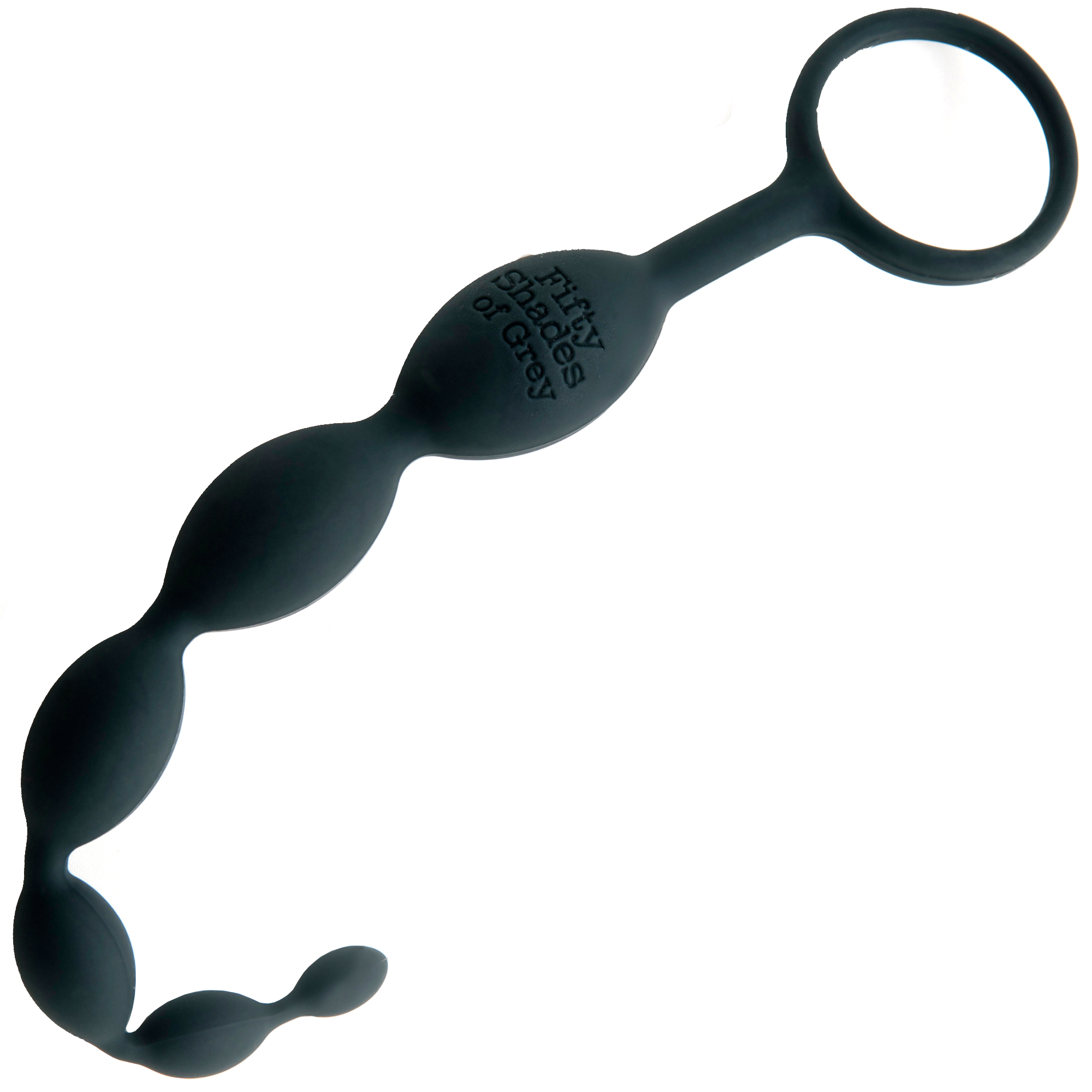 50 Shades Anal Beads i kroppssäkert silikon med sex graderade kulor